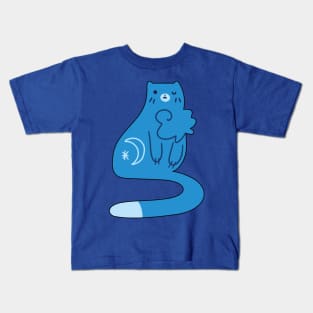 Blue Moon Kitty 1 Kids T-Shirt